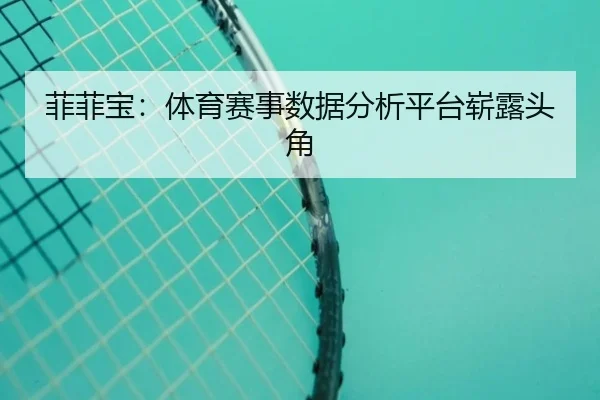 菲菲宝：体育赛事数据分析平台崭露头角