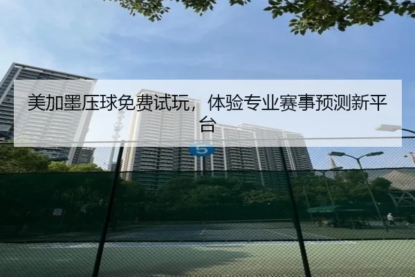 美加墨压球免费试玩，体验专业赛事预测新平台